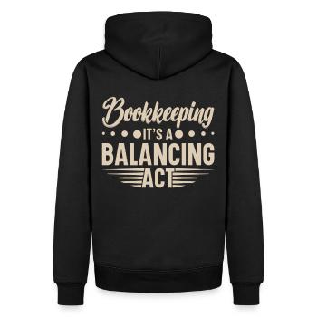 Buchhaltung Finanzbuchhalter Buchhalter Beruf - Männer Premium Bio Hoodie - Schwarz - Hinten - Nico (187cm)