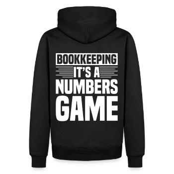 Buchhaltung Finanzbuchhalter Buchhalter Beruf - Männer Premium Bio Hoodie - Schwarz - Hinten - Nico (187cm)