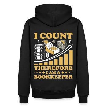 Buchhaltung Finanzbuchhalter Buchhalter Beruf - Männer Premium Bio Hoodie - Schwarz - Hinten - Nico (187cm)