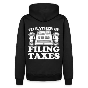 Buchhaltung Finanzbuchhalter Buchhalter Beruf - Männer Premium Bio Hoodie - Schwarz - Hinten - Nico (187cm)