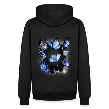 Papillons Papillon Insecte Insectes - Sweat à capuche Premium bio Homme - noir - Dos - Nico (187cm)