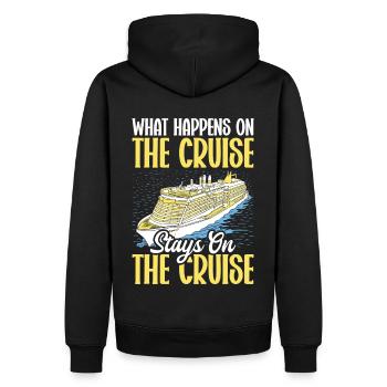 Kreuzfahrer Kreuzfahrtschiff Kreuzfahrt Geschenk - Männer Premium Bio Hoodie - Schwarz - Hinten - Nico (187cm)