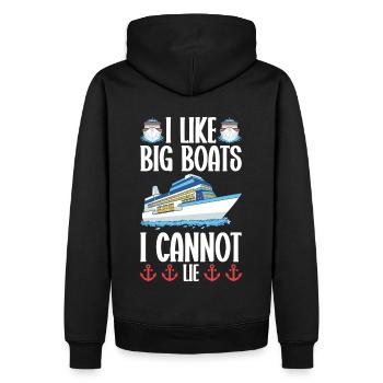 Croisière Crusader Bateau de croisière Cadeau - Sweat à capuche Premium bio Homme - noir - Dos - Nico (187cm)