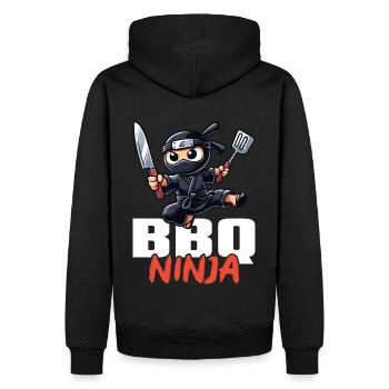 Grillades Barbecue Grillades de fête Barbecue professionnel - Sweat à capuche Premium bio Homme - noir - Dos - Nico (187cm)
