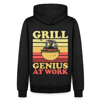 Grillades Barbecue Grillades de fête Barbecue professionnel - Sweat à capuche Premium bio Homme - noir - Dos - Nico (187cm)
