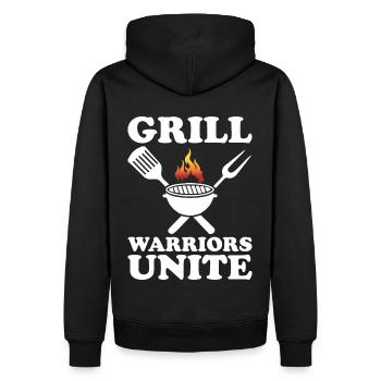 Grillades Barbecue Grillades de fête Barbecue professionnel - Sweat à capuche Premium bio Homme - noir - Dos - Nico (187cm)