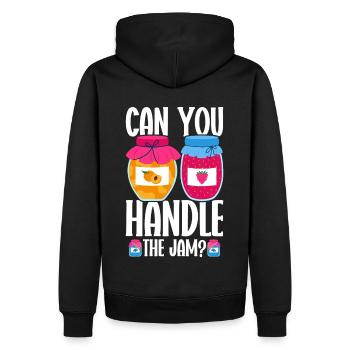 Konservieren Konservendosen Konserven Einmachen - Männer Premium Bio Hoodie - Schwarz - Hinten - Nico (187cm)