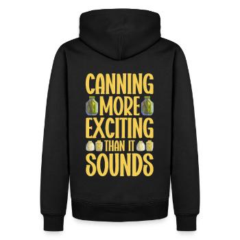 Konservieren Konservendosen Konserven Einmachen - Männer Premium Bio Hoodie - Schwarz - Hinten - Nico (187cm)