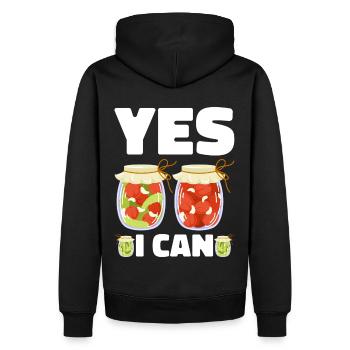 Konservieren Konservendosen Konserven Einmachen - Männer Premium Bio Hoodie - Schwarz - Hinten - Nico (187cm)