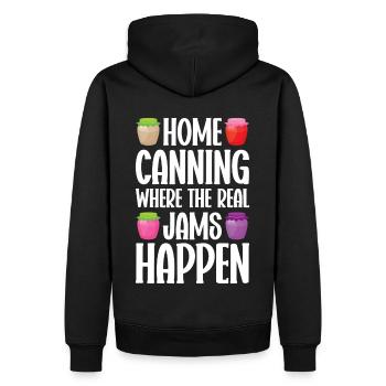Konservieren Konservendosen Konserven Einmachen - Männer Premium Bio Hoodie - Schwarz - Hinten - Nico (187cm)
