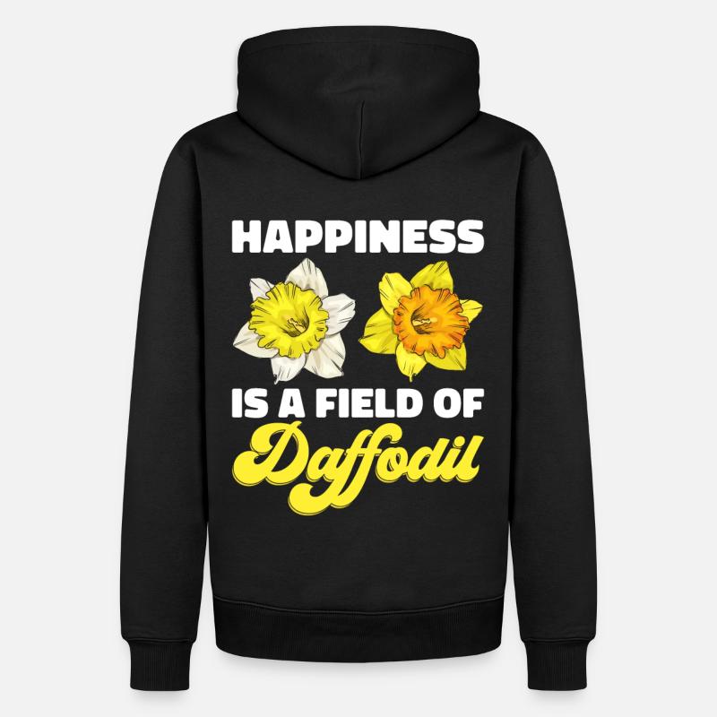 Jonquilles Fleur Jonquille Jonquille - Sweat à capuche Premium bio Homme - noir