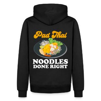 Pad Thai Cuisine thaïlandaise Cuisine thaïlandaise - Sweat à capuche Premium bio Homme - noir - Dos - Nico (187cm)