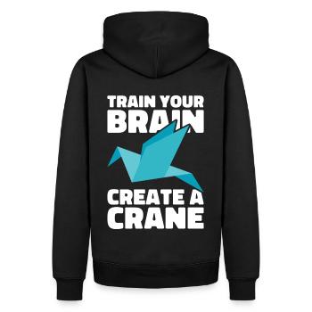 Origami Master Papier Falten Papierkranich Japan - Männer Premium Bio Hoodie - Schwarz - Hinten - Nico (187cm)