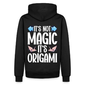 Origami Master Papier Falten Papierkranich Japan - Männer Premium Bio Hoodie - Schwarz - Hinten - Nico (187cm)