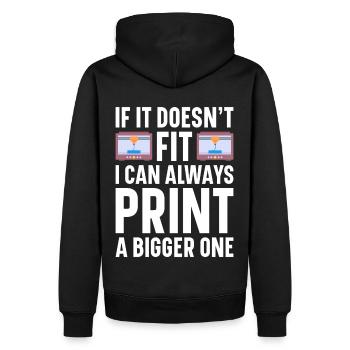 3D Drucker Filament 3D Drucken 3D Druck 3D Printer - Männer Premium Bio Hoodie - Schwarz - Hinten - Nico (187cm)