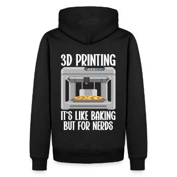 3D Drucker Filament 3D Drucken 3D Druck 3D Printer - Männer Premium Bio Hoodie - Schwarz - Hinten - Nico (187cm)