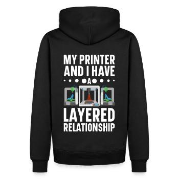 3D Printer Filament 3D Printing 3D Printing 3D Printer - Men’s Premium Organic Hoodie - black - Back - Nico (187cm)