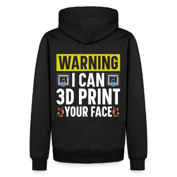3D Drucker Filament 3D Drucken 3D Druck 3D Printer - Männer Premium Bio Hoodie - Schwarz - Hinten - Nico (187cm)