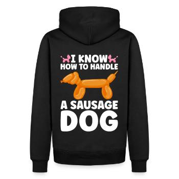 Ballon Twister Ballon Artiste Ballon Animaux - Sweat à capuche Premium bio Homme - noir - Dos - Nico (187cm)
