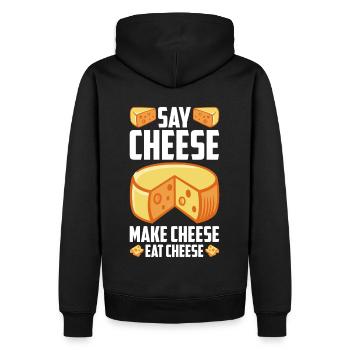Käser Molkerei Käsemacher Milchtechnologe Käse - Männer Premium Bio Hoodie - Schwarz - Hinten - Nico (187cm)