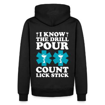 Pharmaceutical Assistant Pharmacy Technician - Men’s Premium Organic Hoodie - black - Back - Nico (187cm)