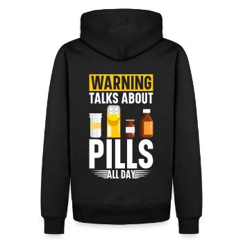 Assistant Pharmaceutique Pharmacy Tech - Sweat à capuche Premium bio Homme - noir - Dos - Nico (187cm)