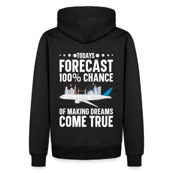 Commis au tourisme Agence de voyages - Sweat à capuche Premium bio Homme - noir - Dos - Nico (187cm)