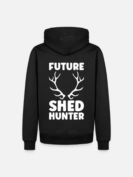 Geweihjagd Geweih Jäger Jagt Jagdtrophäe - Männer Premium Bio Hoodie - Schwarz