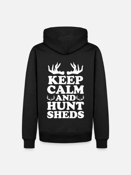 Geweihjagd Geweih Jäger Jagt Jagdtrophäe - Männer Premium Bio Hoodie - Schwarz