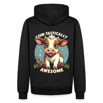 Kühe Muh Kuh Moo Rindvieh Milchkuh Milchbauer - Männer Premium Bio Hoodie - Schwarz - Hinten - Nico (187cm)