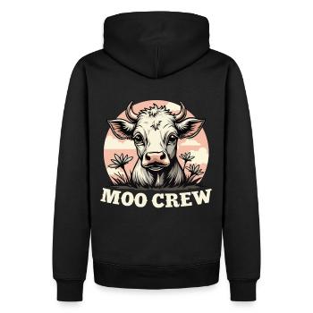 Kühe Muh Kuh Moo Rindvieh Milchkuh Milchbauer - Männer Premium Bio Hoodie - Schwarz - Hinten - Nico (187cm)