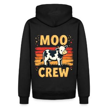 Kühe Muh Kuh Moo Rindvieh Milchkuh Milchbauer - Männer Premium Bio Hoodie - Schwarz - Hinten - Nico (187cm)