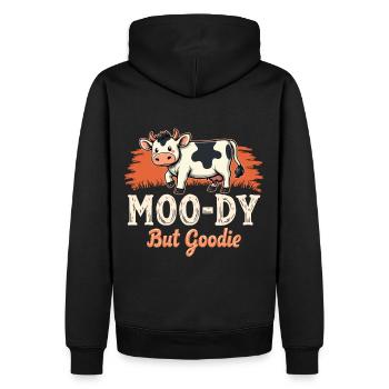Kühe Muh Kuh Moo Rindvieh Milchkuh Milchbauer - Männer Premium Bio Hoodie - Schwarz - Hinten - Nico (187cm)