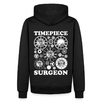 Horloger Horloger Horologues - Sweat à capuche Premium bio Homme - noir - Dos - Nico (187cm)