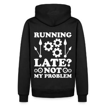 Horloger Horloger Horologues - Sweat à capuche Premium bio Homme - noir - Dos - Nico (187cm)