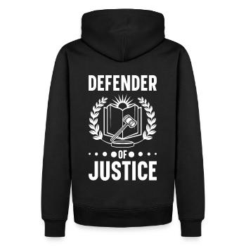 Anwalt Rechtsanwalt Gericht Staatsanwalt - Männer Premium Bio Hoodie - Schwarz - Hinten - Nico (187cm)
