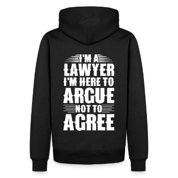 Lawyer Lawyer Court Public Prosecutor - Men’s Premium Organic Hoodie - black - Back - Nico (187cm)