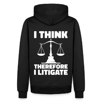 Anwalt Rechtsanwalt Gericht Staatsanwalt - Männer Premium Bio Hoodie - Schwarz - Hinten - Nico (187cm)