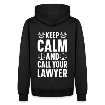 Lawyer Lawyer Court Public Prosecutor - Men’s Premium Organic Hoodie - black - Back - Nico (187cm)