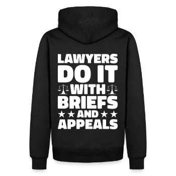 Anwalt Rechtsanwalt Gericht Staatsanwalt - Männer Premium Bio Hoodie - Schwarz - Hinten - Nico (187cm)