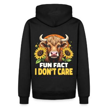 Schottisches Hochlandrind Highland Cow Hochlandkuh - Männer Premium Bio Hoodie - Schwarz - Hinten - Nico (187cm)