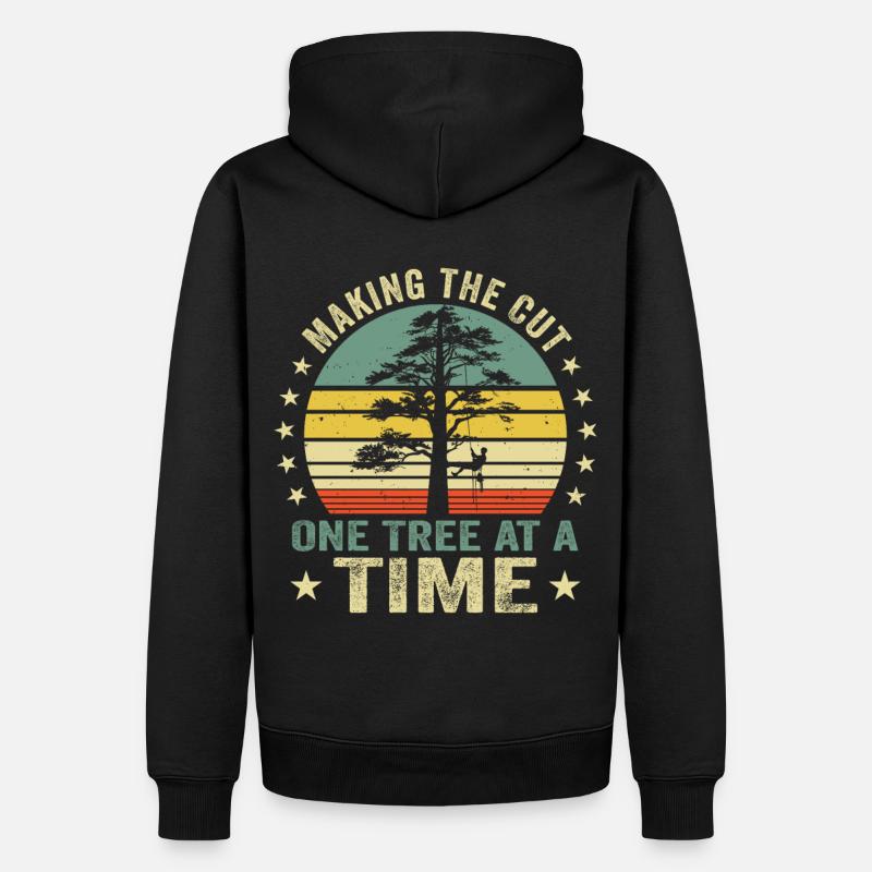 Arborist Baumpfleger Baumkletterer Baumklettern - Männer Premium Bio Hoodie - Schwarz