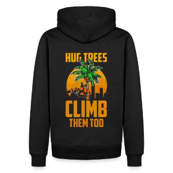 Arborist Arborist Tree Climber Tree Climbing - Men’s Premium Organic Hoodie - black - Back - Nico (187cm)