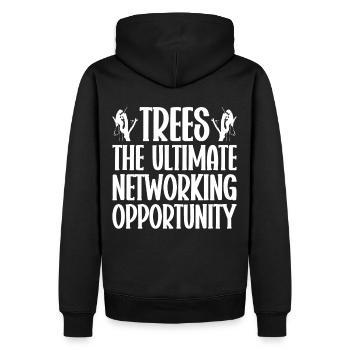 Arborist Baumpfleger Baumkletterer Baumklettern - Männer Premium Bio Hoodie - Schwarz - Hinten - Nico (187cm)