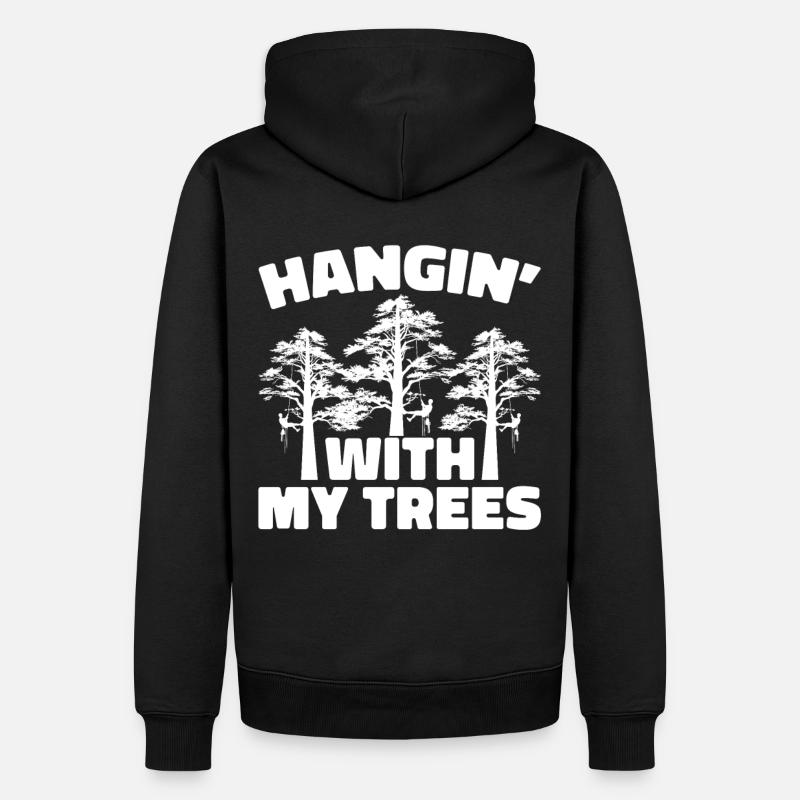 Arborist Baumpfleger Baumkletterer Baumklettern - Männer Premium Bio Hoodie - Schwarz