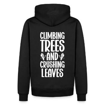 Arborist Arborist Tree Climber Tree Climbing - Men’s Premium Organic Hoodie - black - Back - Nico (187cm)