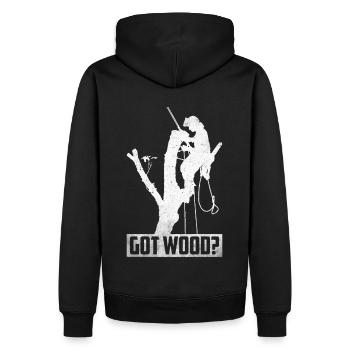 Arborist Arborist Tree Climber Tree Climbing - Men’s Premium Organic Hoodie - black - Back - Nico (187cm)