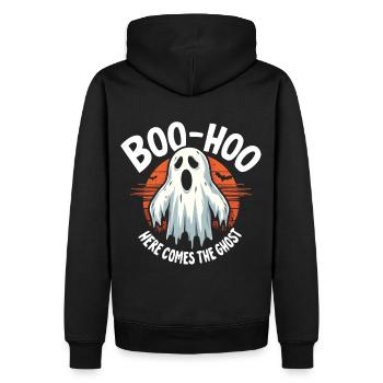 Halloween Fantôme Fantôme - Sweat à capuche Premium bio Homme - noir - Dos - Nico (187cm)