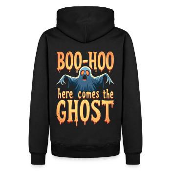 Halloween Fantôme Fantôme - Sweat à capuche Premium bio Homme - noir - Dos - Nico (187cm)