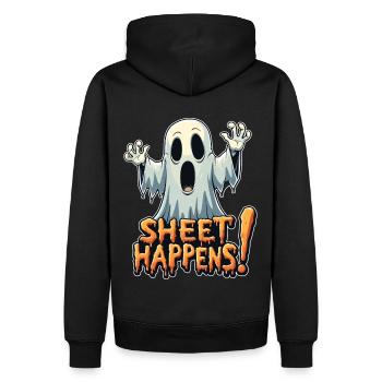 Halloween Fantôme Fantôme - Sweat à capuche Premium bio Homme - noir - Dos - Nico (187cm)